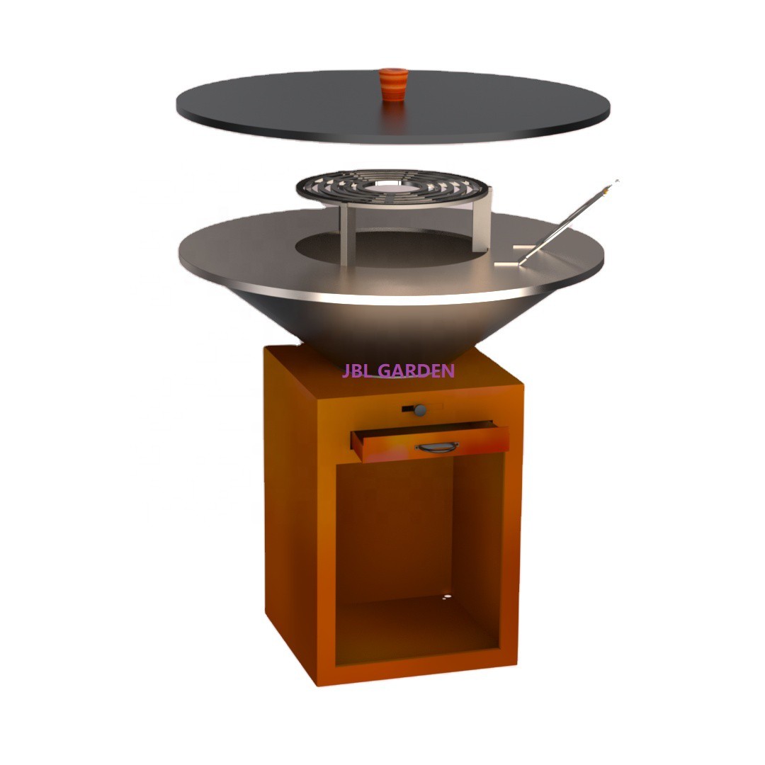 Corten metal grill BBQ (1)