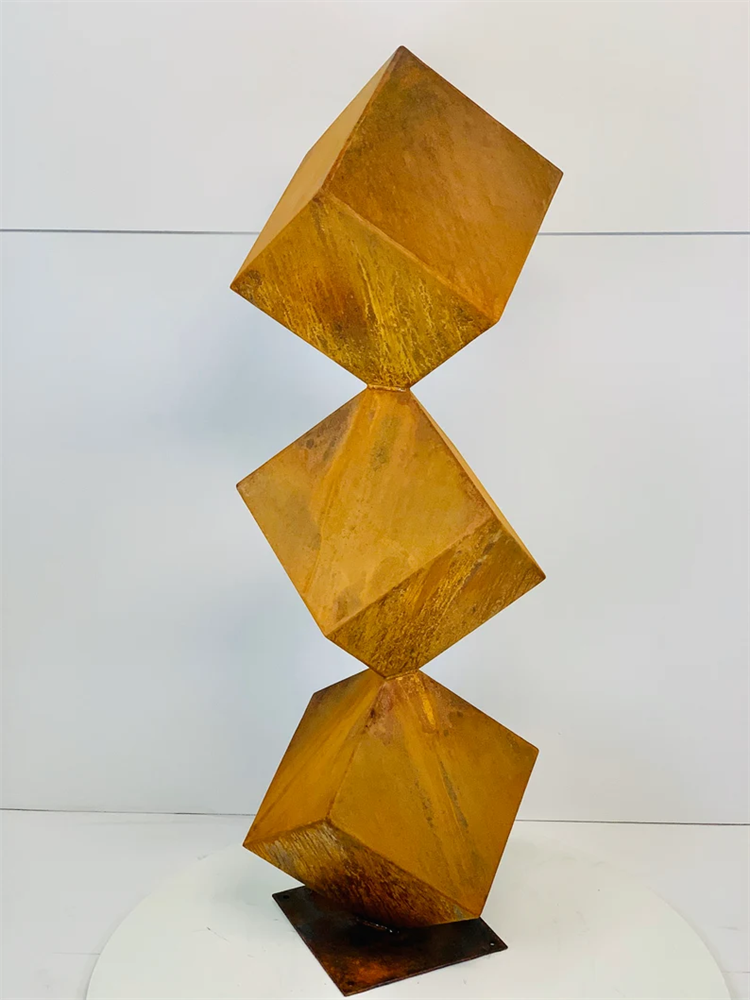Large Trinity Corten Steel Outdoor Sculpture Large Trinity Corten Steel Outdoor Sculpture