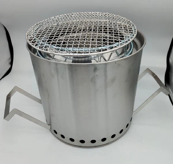 SOLO Smokeless 304 Stainless Qhov cub nrog Grill