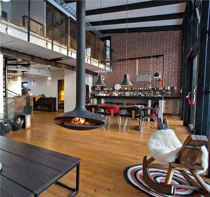 Indoor Fireplace Hanging Firepit Fireplace