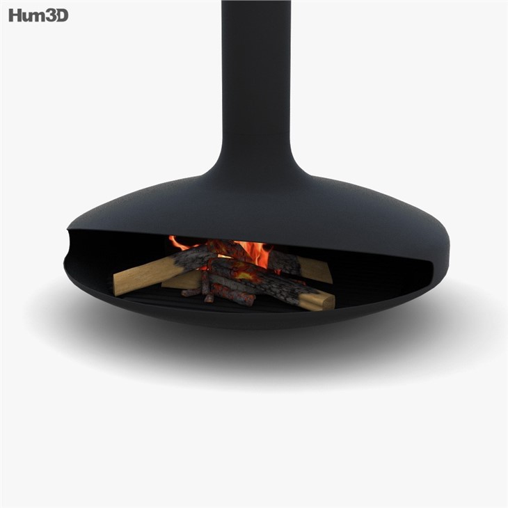 Wood Burning Suspended Fireplace