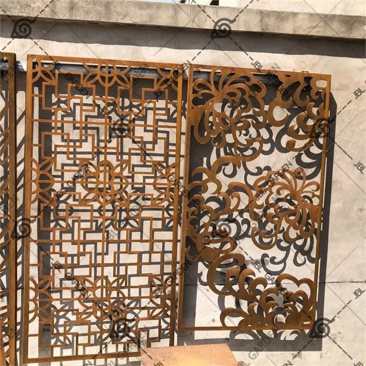 Decorative Corten Steel Metal Garden Fence