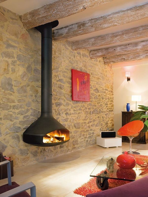 Ceiling Mounted Wood Stove