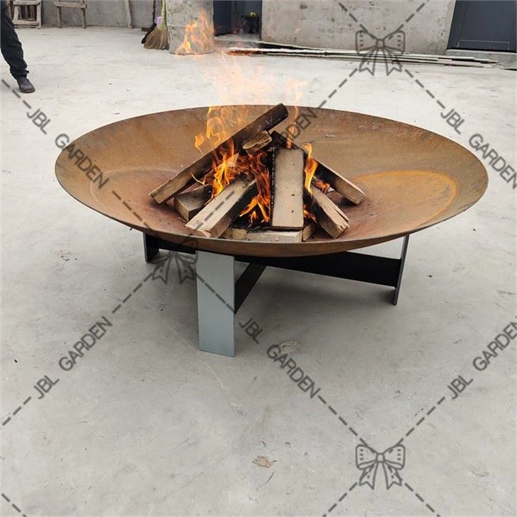 Corten Steel Hluav Taws Kub Qhov Rau Cov Vaj Tsev
