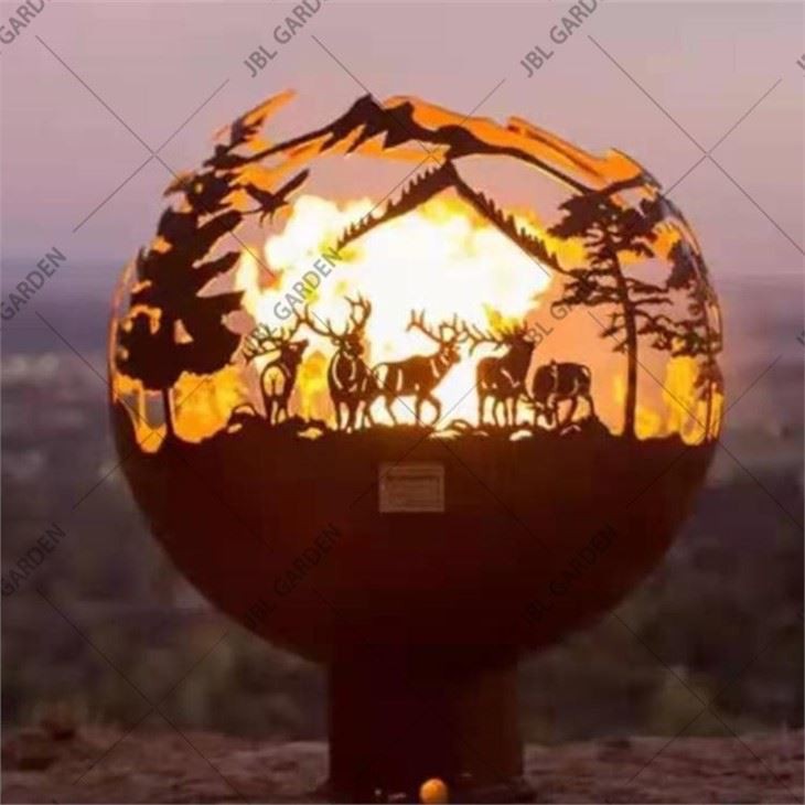 Cut Metal Fire Sphere