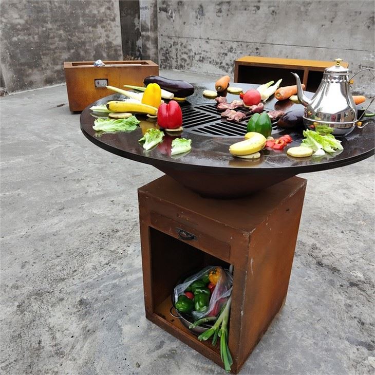Outdoor Garden Rust Red Bbq