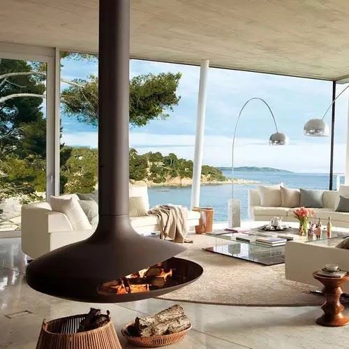 Round Outdoor Fireplace