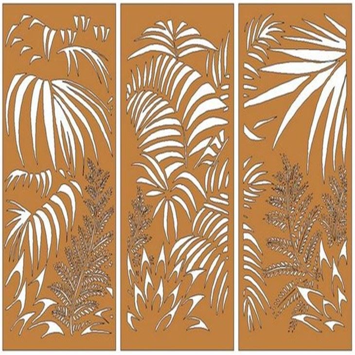 Rusted Steel Garden Panels