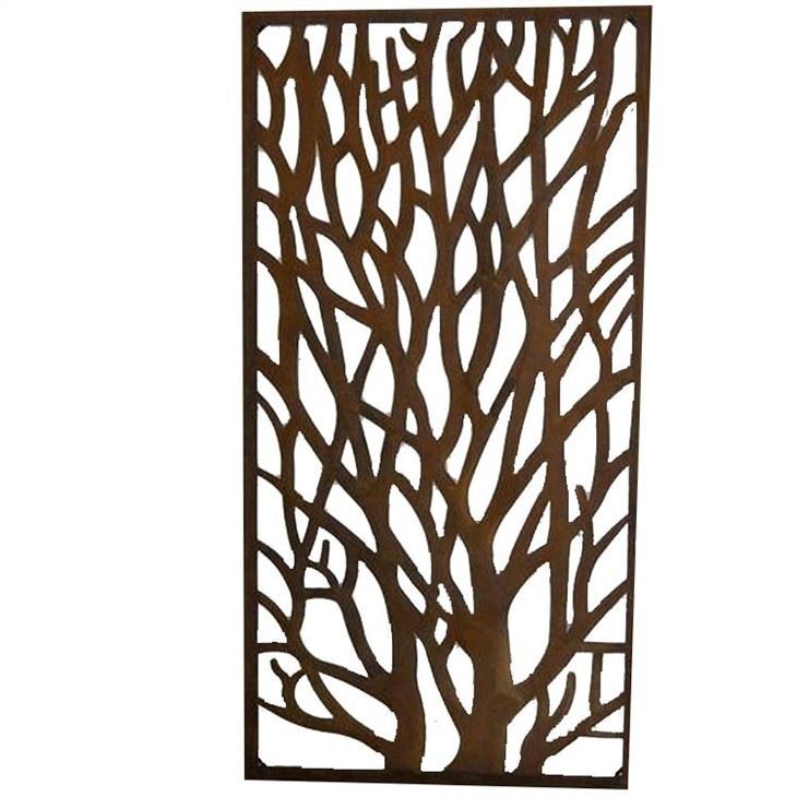 Rusted Steel Garden Panels