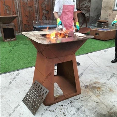 Mus pw hav zoov Corten Steel Bbq Brazier