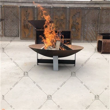 Outoor Hlau Corten Steel Hluav Taws Kub Qhov