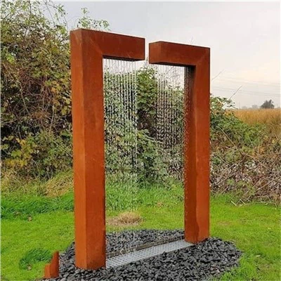 Ornaments Corten Steel Rain Curtain