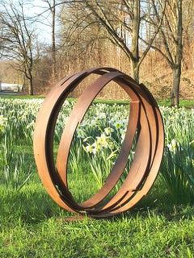 Niaj hnub nimno Rusted Steel Sculpture rau Sab nraum zoov