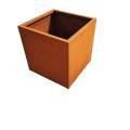 Txiav Steel Planters Nrog Lub Rooj Zaum