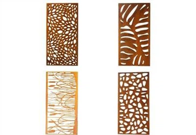 Kho kom zoo nkauj Screen 600 X 1200mm Rust Steel