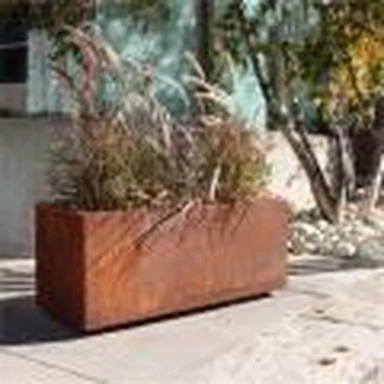 Caij nplooj zeeg Corten Steel Planter