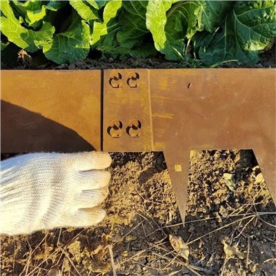 Garden txaj nrog Steel Edging