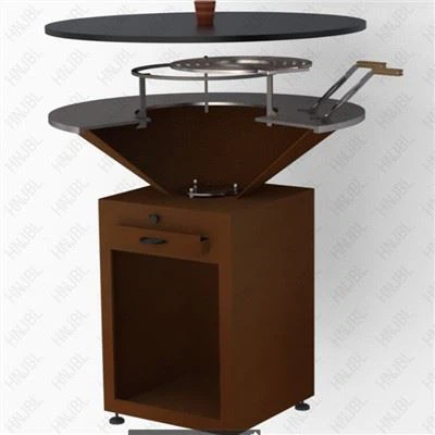 Sab nraum zoov Corten Steel BBQ Griddle Thiab Grill