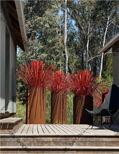 Raised Garden txaj nrog Galvanized Hlau