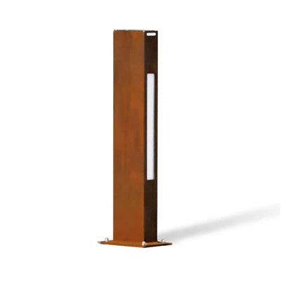 Sov Dawb Vaj Patio Bollard Teeb
