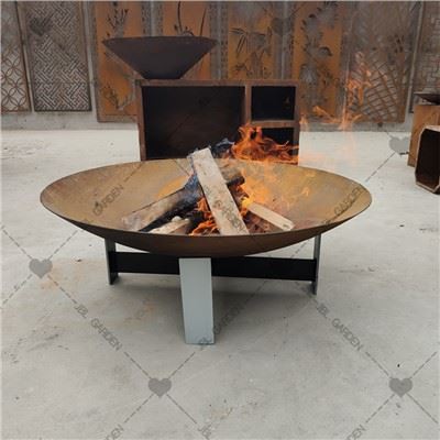 Wood Fire Pit Backyard
