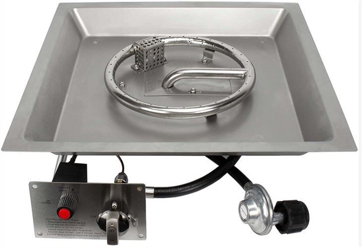 Square Outdoor Gas Fire Pit Burner