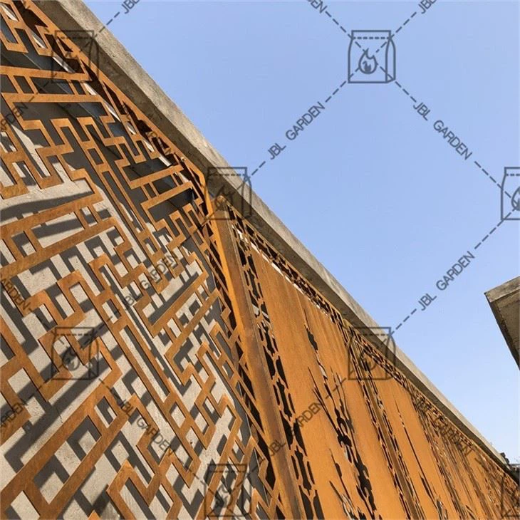 Huab cua Corten Steel Txiav Screen