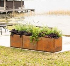 Modern Weathering Steel Flower Pots factory