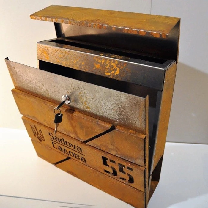Corten Steel Box Mailbox