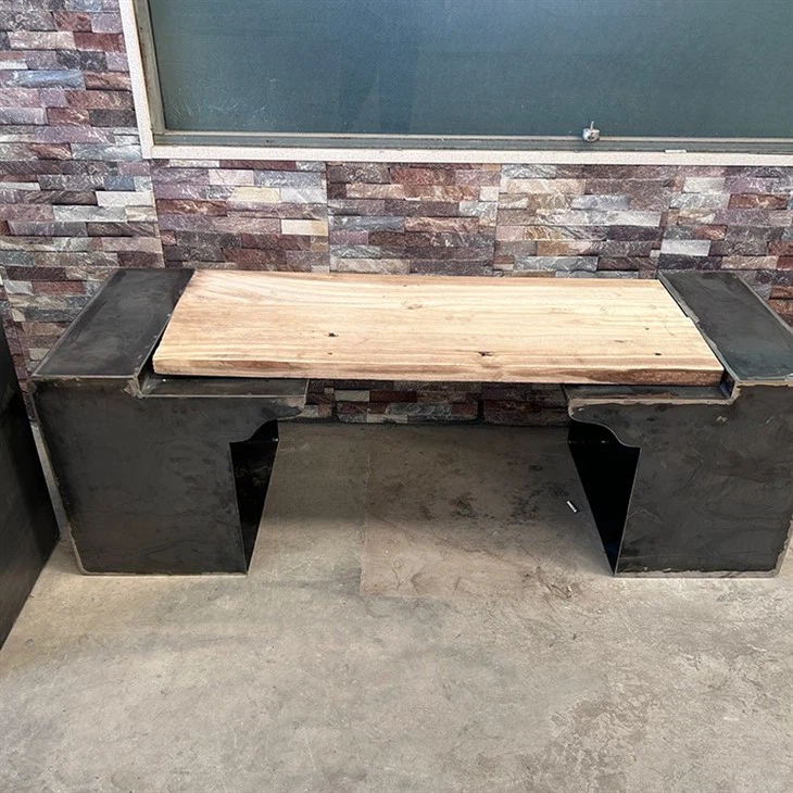 Custom Steel Park Bench