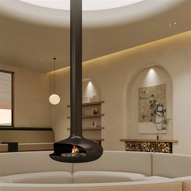 Indoor Decorative Suspended Fireplace