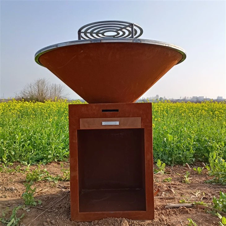 Outdoor Corten Steel Iron Fire Pit Bbq