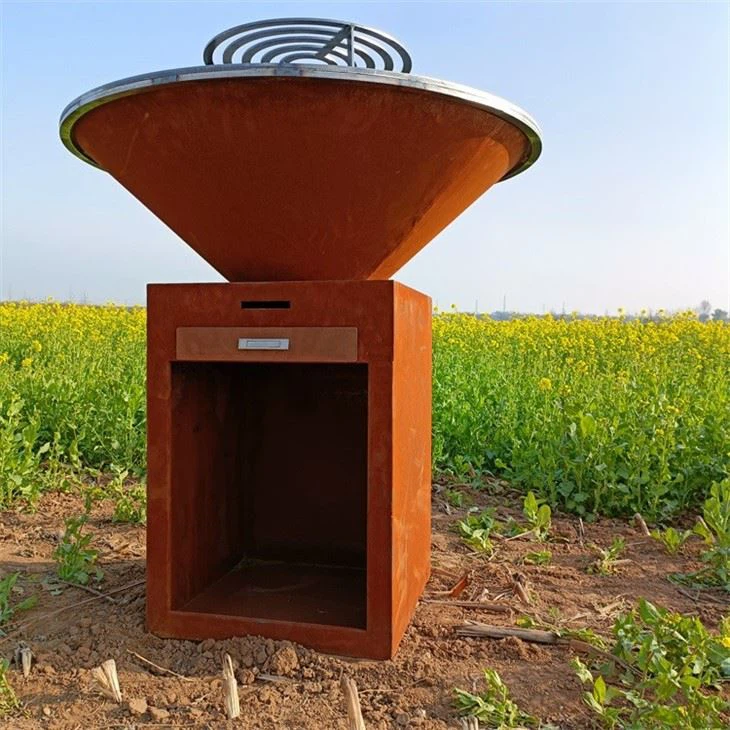 Outdoor Corten Steel Iron Fire Pit Bbq
