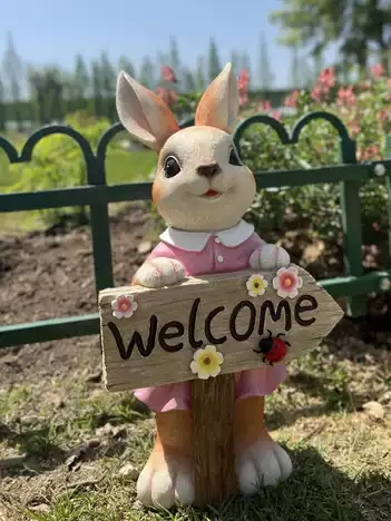 Simulation Rabbit Garden Decoration