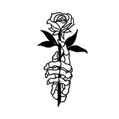 Dub Rose Hlau Phab Ntsa Art Decor