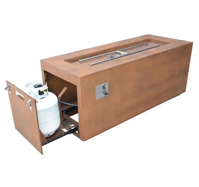 Tshav Kub Thiab Hniav Rectangular Firepit Table