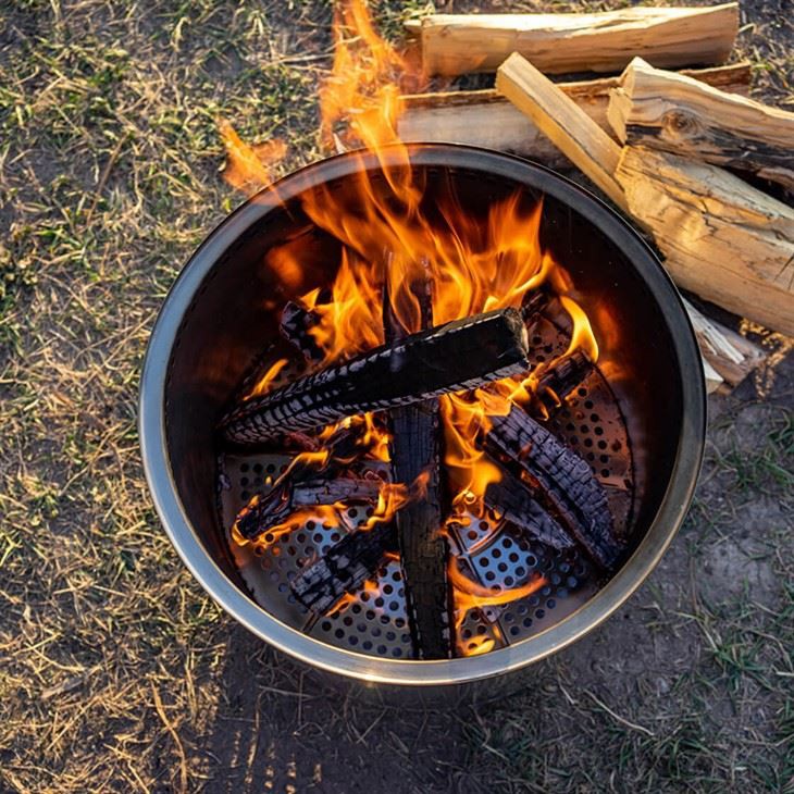 Stainless hlau 304 Bonfires Brazier qhov cub