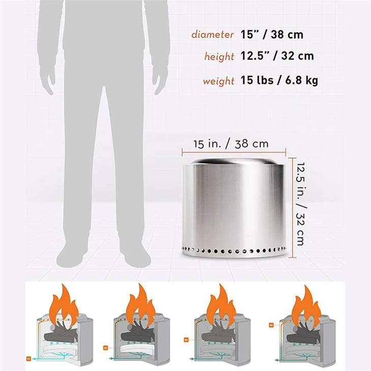 Tabletop Portable Bonfire Stove Fire Pit